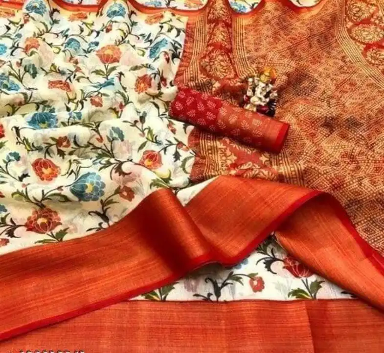 Cotton saree uploaded by Roseberry creation on 4/3/2023