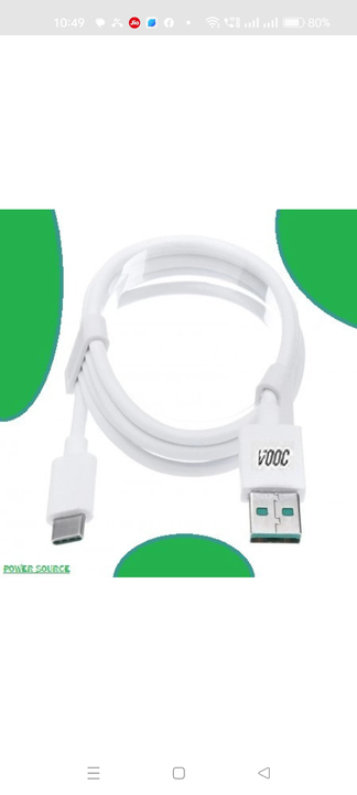 VOOC ORIGNAL DATA CABLE TYPE - C SUPPORTED FOR ALL OPPO / ONE PLUS / REALME  MOBILES  uploaded by DJ TECHNOLOGY on 4/3/2023