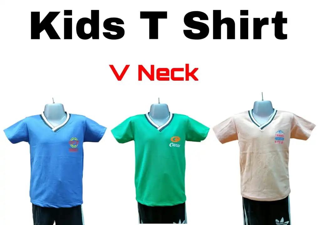 Boys T shirt v neck ( 3 to 10 years) uploaded by Falcon enterprises on 5/29/2024