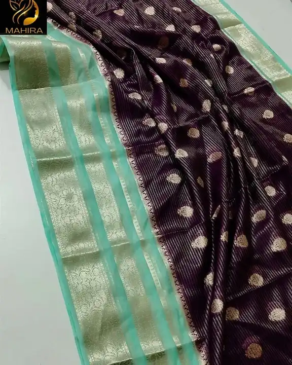 TISSUE STARIP DAYBEL SAREE  uploaded by Aj creation on 4/3/2023
