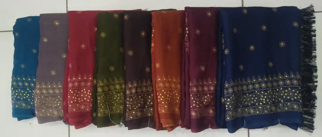 Soft Moss chiffon with mill foil print uploaded by Sk sarees on 4/3/2023