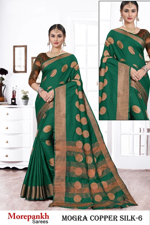 Top dyed 100% washable in silk fabric with copper jari uploaded by Sk sarees on 4/3/2023