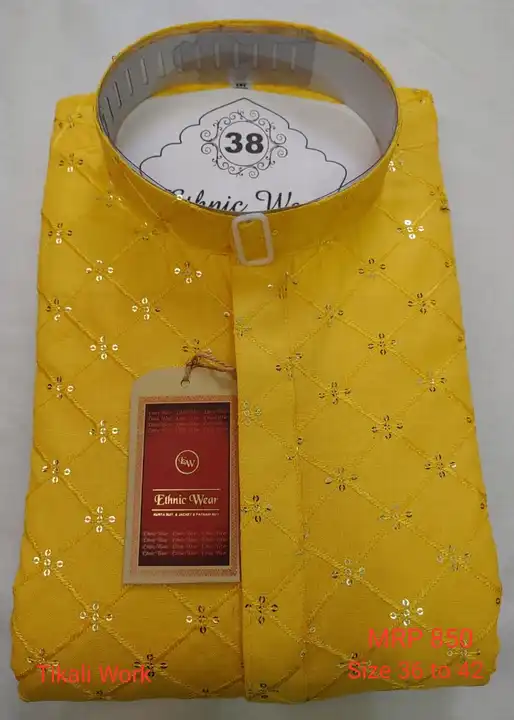 Kurta plus panjama eid special size 36 to 42  uploaded by Honney Ginnie readymade on 4/3/2023