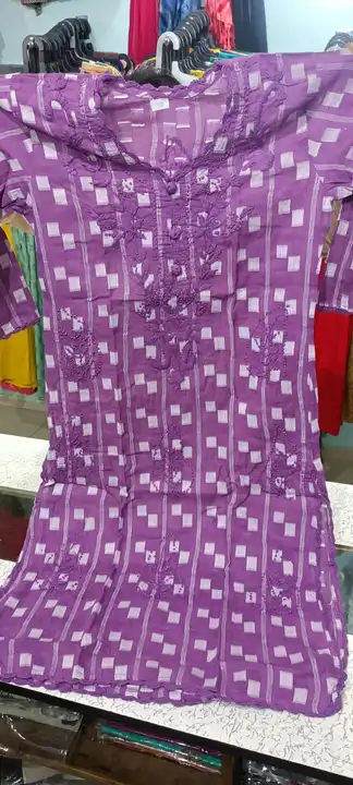 Cotton luchnawi kurti  uploaded by Arshiya fashion Ledis suit on 4/3/2023