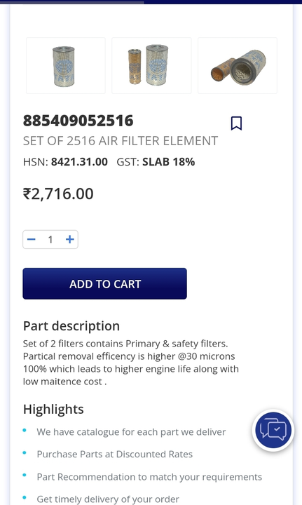 Tata air filter uploaded by business on 4/4/2023