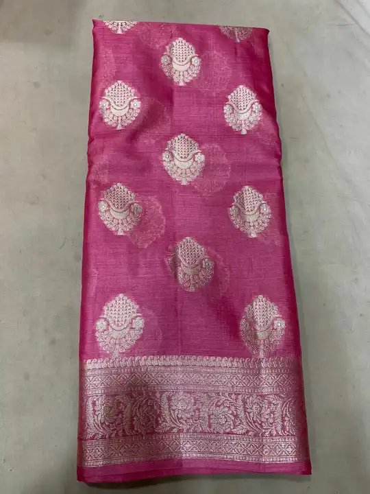Pure tusser silk zala work saree uploaded by Shree nagpur handloom factory on 4/4/2023