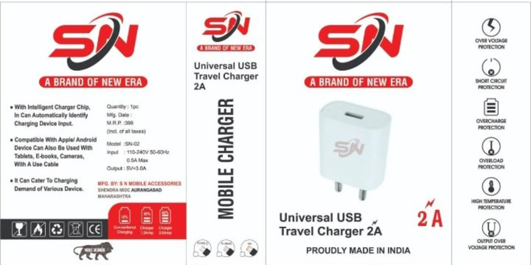 S N  USB CHARGER  uploaded by S N MOBILE ACCESSORIES on 4/4/2023