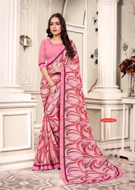 Rangoli fabric with fancy border  uploaded by Sk sarees on 4/4/2023