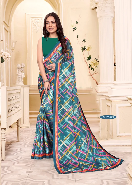 Rangoli fabric with fancy border  uploaded by Sk sarees on 4/4/2023