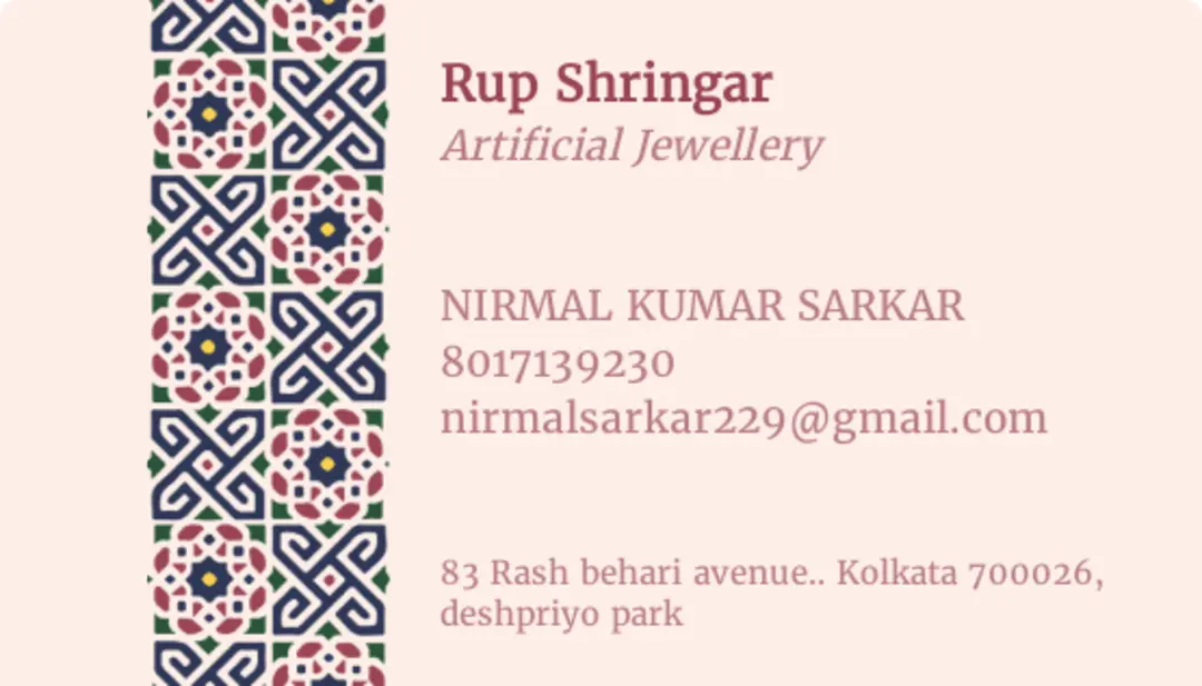 Visiting card store images of RUP SHRINGAR