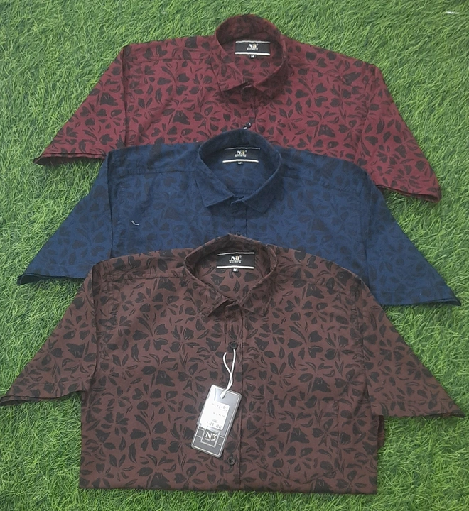 N3 cotton mens wear printed Half Shirt uploaded by Nishant Traders on 4/4/2023