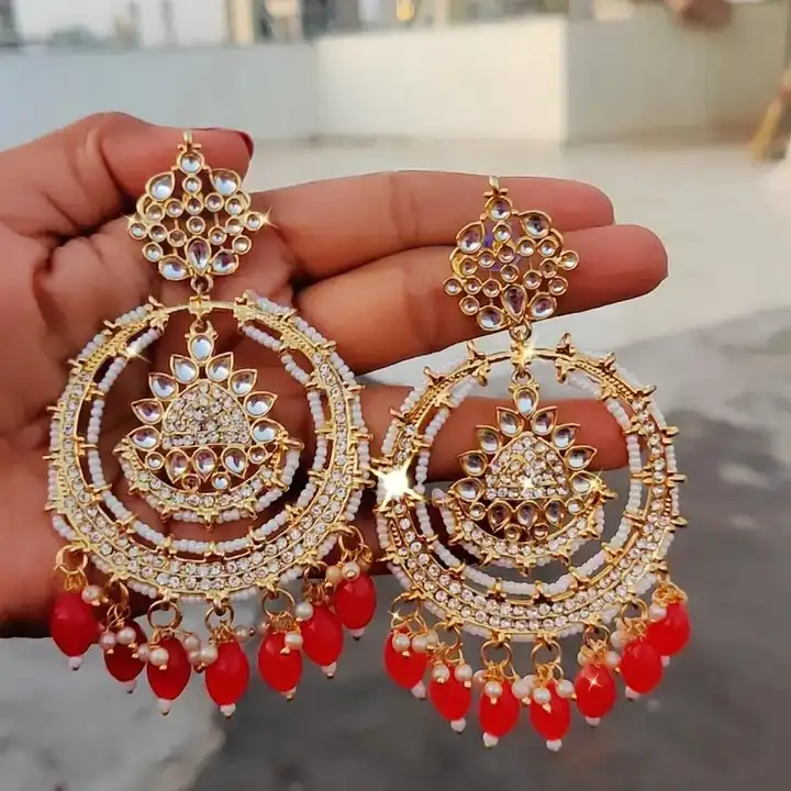 Kundan earrings  uploaded by Sb designs on 4/4/2023