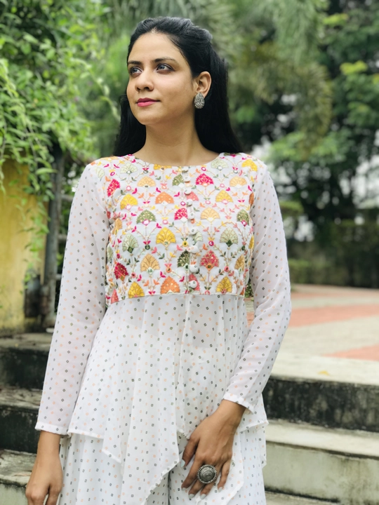 Exclusive Peplum top with Palazzo and Dupatta  uploaded by Vihu fashion on 4/4/2023