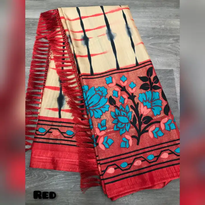 Printed saree  uploaded by RV FASHION on 4/4/2023