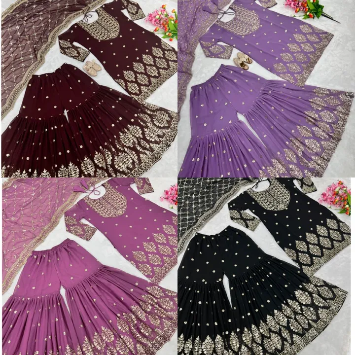 Top plazo with dupatta ready to wear collection  uploaded by Taha fashion online store on 4/4/2023