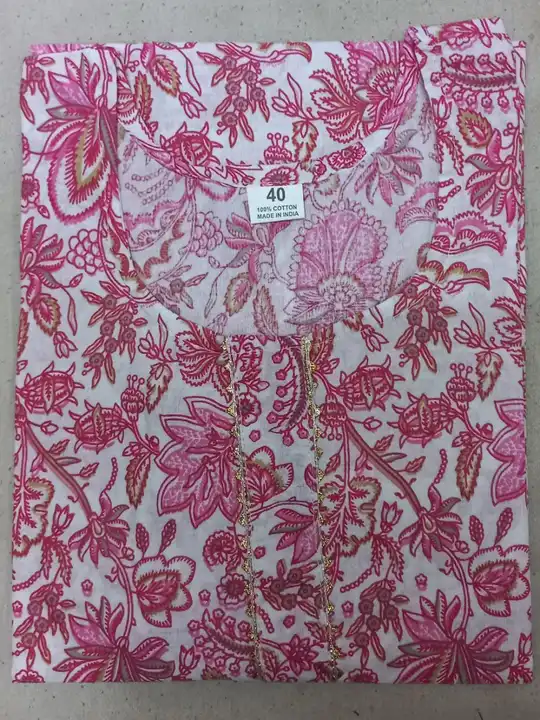 Cotton fabric kurti uploaded by Harsh creations women clothes on 4/4/2023