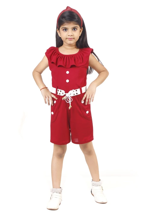 SPAMitude Girls Cotton Half Jumpsuit  uploaded by PRIMIK CREATIONS on 4/4/2023