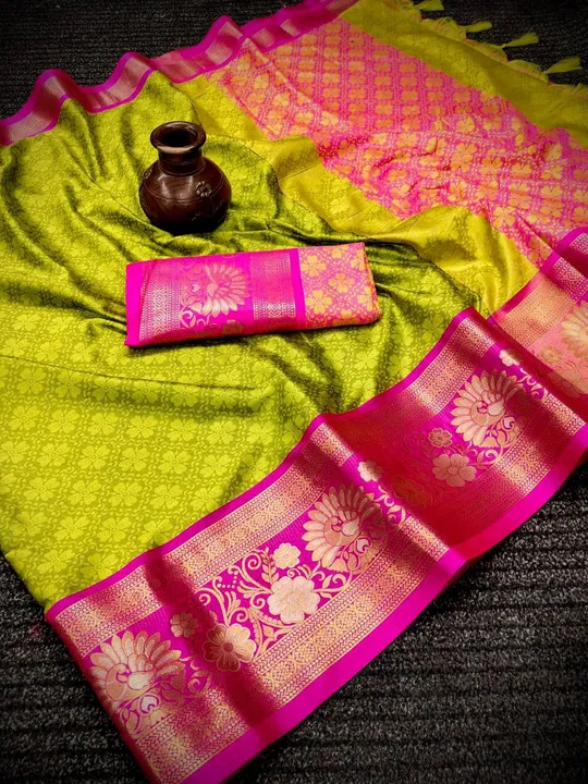 Soft lichi silk saree  uploaded by RV FASHION on 4/4/2023