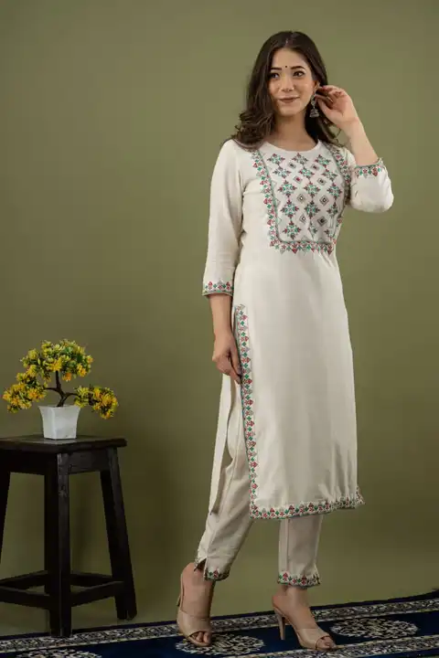 ✨Beautiful Cotton flex kurti with cotton flex pant 

✨In Very Fine Cotton Flex Fabric 

✨Fully Embro uploaded by Aman Nama on 4/4/2023