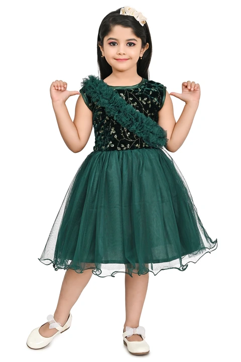 SPAMitude Girl's Embellished Gown Net Dress  uploaded by MAMA COLLECTIONS on 4/4/2023