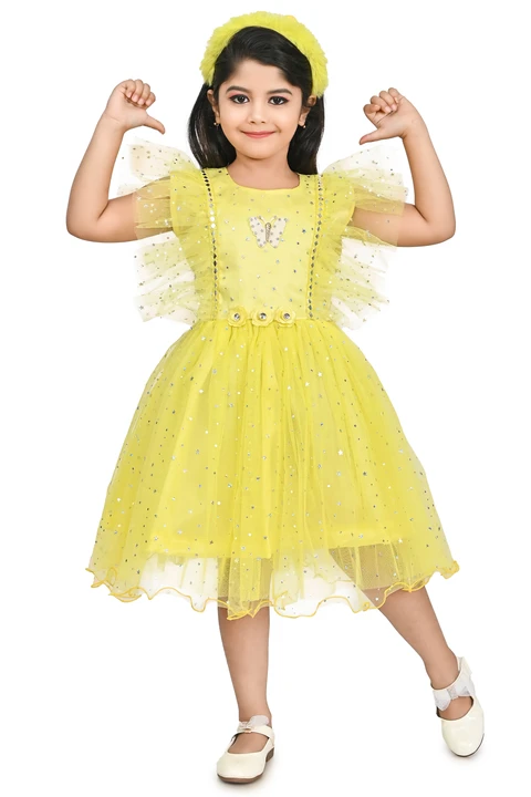 SPAMitude Girl's Butterfly Gown Dress uploaded by MAMA COLLECTIONS on 4/4/2023