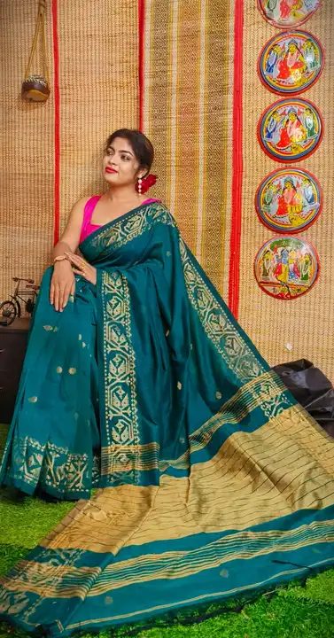 Handloom khadi cotton saree with blouse pieces  uploaded by Sujata saree cantre on 4/4/2023