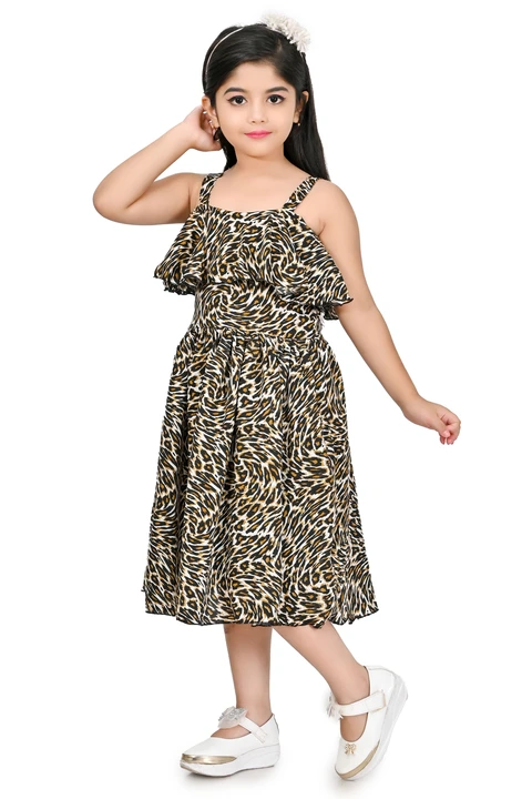 SPAMitude Girl's Animal Print Gown Dress uploaded by MAMA COLLECTIONS on 4/4/2023