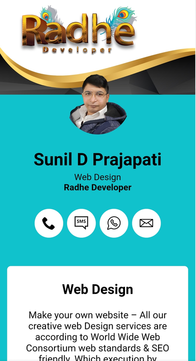 Virtual Card (Bussiness Profile) uploaded by Radhe Developer on 4/4/2023