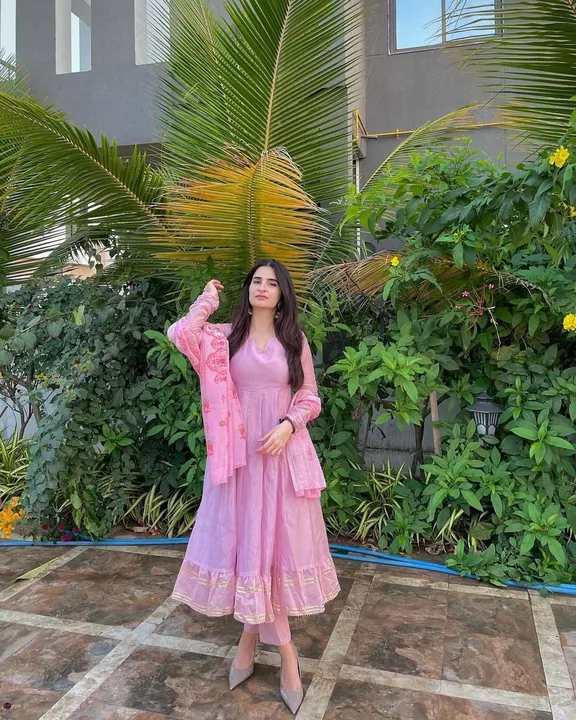 PRETTY PINK 🩷🩷
*Monochrome Pink Chanderi* 
 uploaded by FASHION VALLEY on 4/4/2023