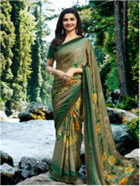Bollywood printed saree uploaded by Fatema Fashion on 4/4/2023