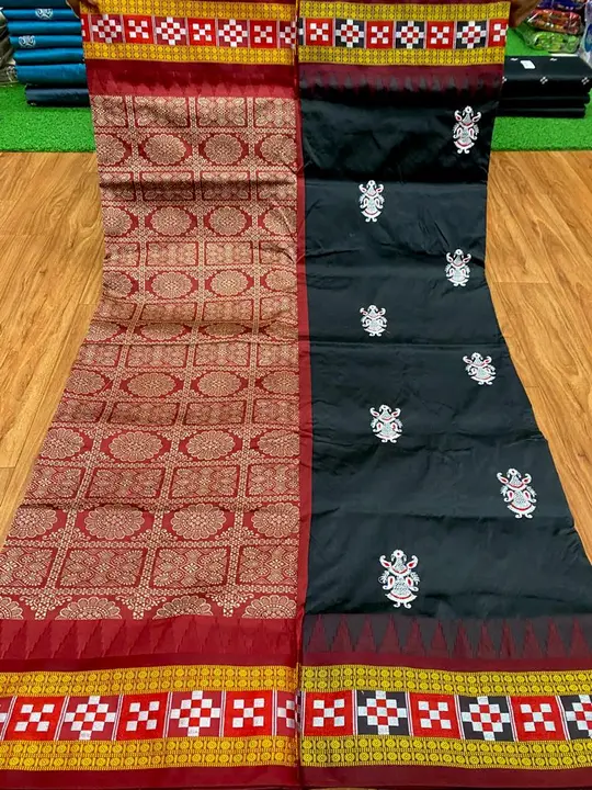 Sambalpuri Saree with Embroidery work
Premium Quality Fabrics and soft touch
Length - 6+ meter
Colou uploaded by Salik Garments on 4/4/2023