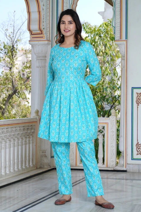 Cotton long round neck dress and bottoms  uploaded by Life style garments on 4/4/2023