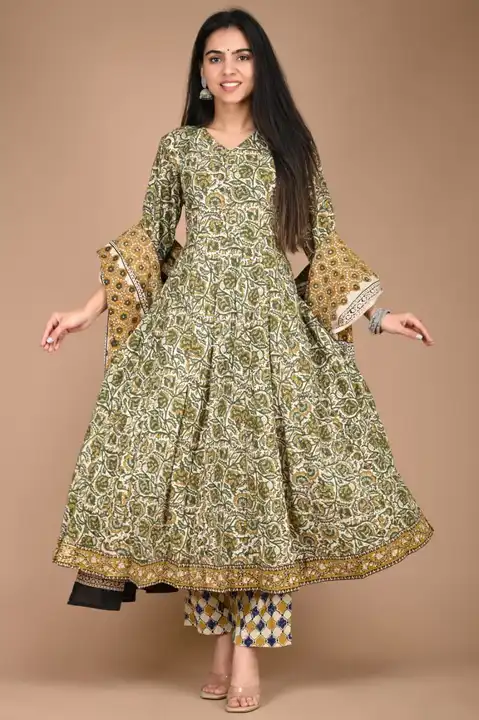 Anarkali with duptta set  uploaded by Life style garments on 4/4/2023