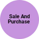 Business logo of Sale and purchase