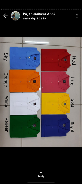 Plain collar tshirts uploaded by Abhinandan Enterprise on 4/4/2023