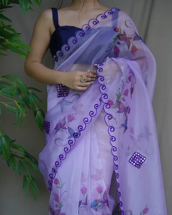 *Premium Organza  saree | Kishori!!* ♥️ 

Presenting The *pure Organza silk  Saree* with *beautiful  uploaded by Maa Arbuda saree on 4/4/2023