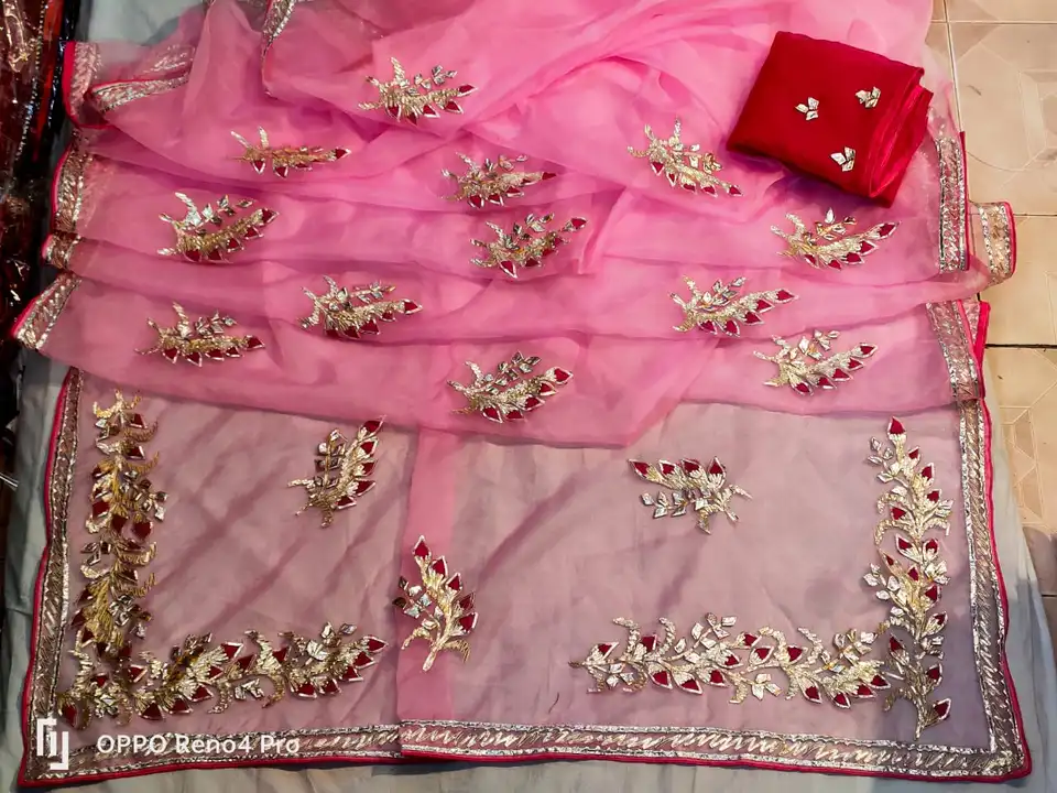 Organza saree uploaded by business on 4/4/2023