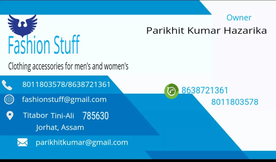 Visiting card store images of Fashion Stuff