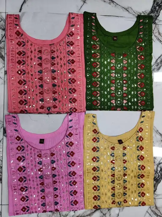 HEAVY SEQUENCE WORK KURTI uploaded by Swastik creation on 4/4/2023