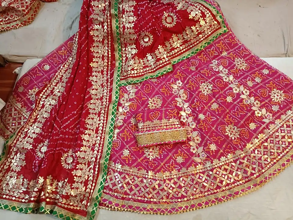 ❤️❤️ *Price Down* ❤️❤️❤️ 

Kota doriya full stiched lehanga with full aster with beautiful heavy got uploaded by Gotapatti manufacturer on 4/4/2023