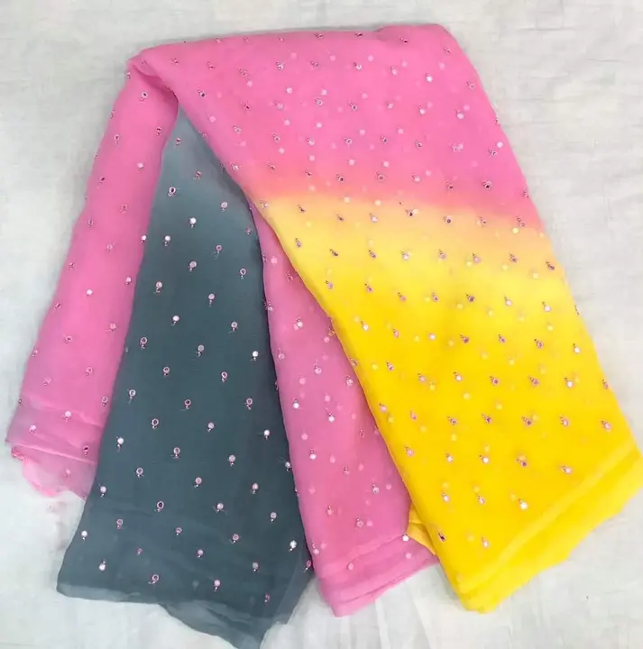 Today sale price 

😍💁‍♂️🥰👉 *Ready to ship with best quality forever* 🥳🎉🎉

*Pure Nazmin chiffo uploaded by Gotapatti manufacturer on 4/4/2023