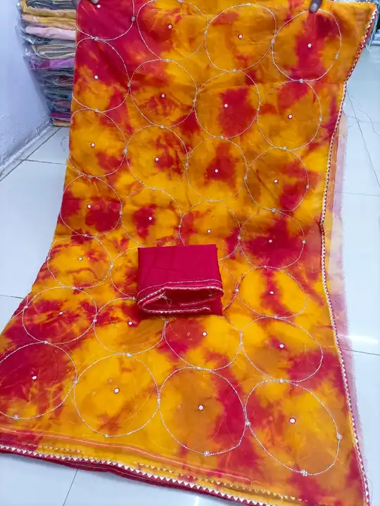 🥳Pure Organza Fabric......🥻

💃🏻 Special Fancy Colour Matching Chart 😍

💃🏻Pure Organza Batik D uploaded by Gotapatti manufacturer on 4/4/2023