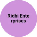 Business logo of Ridhi enterprises
