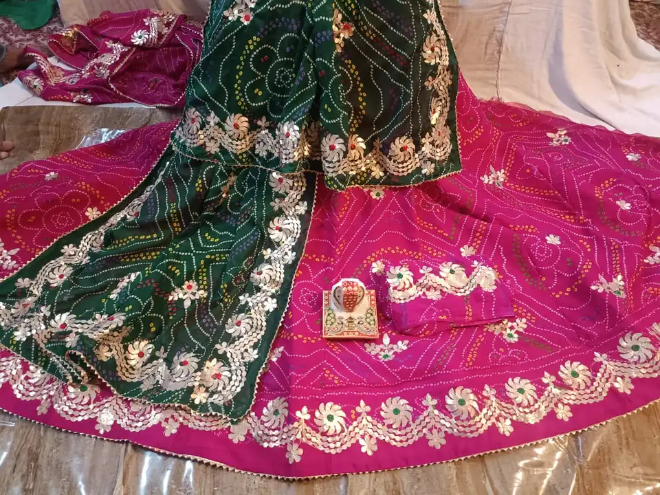 New arrival bandhej lehenga customised dimand on customer  uploaded by Vidha collection on 4/5/2023