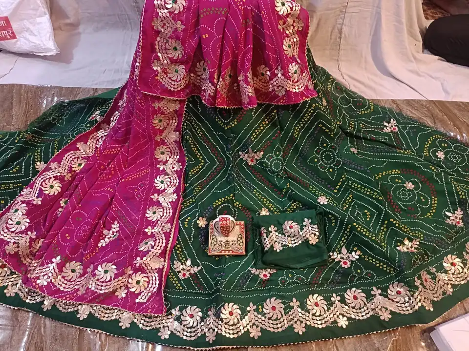 New arrival bandhej lehenga customised dimand on customer  uploaded by Vidha collection on 4/5/2023