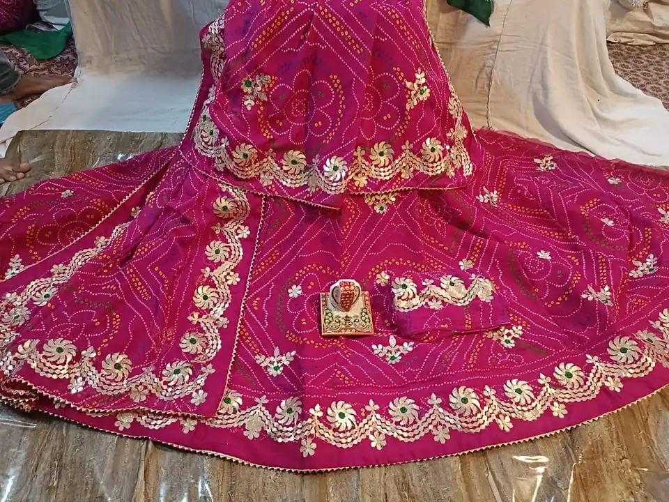 New arrival bandhej lehenga customised dimand on customer  uploaded by Vidha collection on 5/29/2024