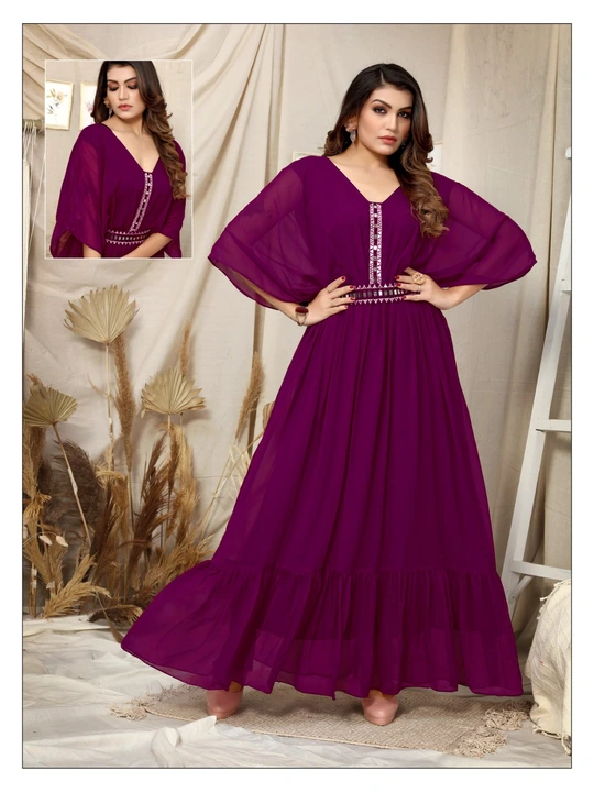 Exclusive Kaftan Style Gown with Belt  uploaded by Vihu fashion on 4/5/2023