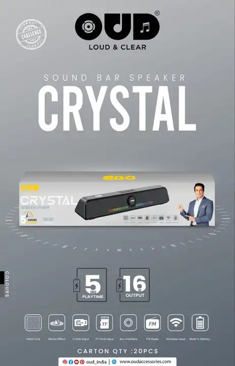 Crystal Portable Extra Bass Soundbar  uploaded by Kripsons Ecommerce on 4/5/2023