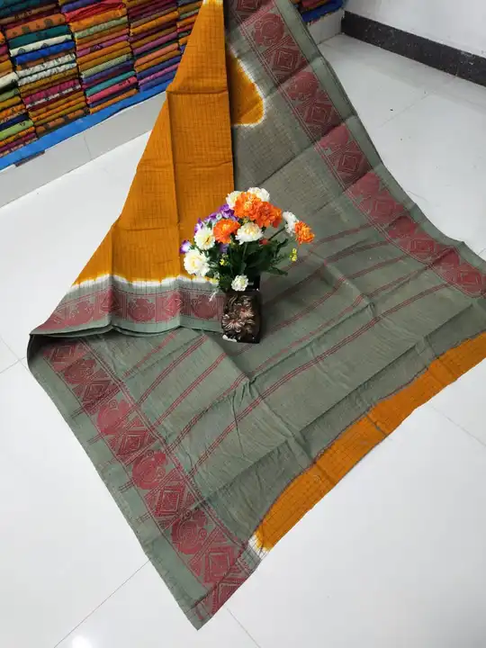 Checked thread sarees  uploaded by SKS GARMENTS on 4/5/2023