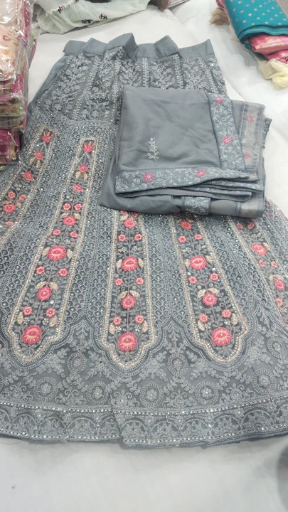 Lahanga net velvet  uploaded by Vishnu Laxmi Textiles on 4/5/2023